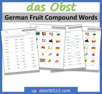 Preview of German FRUIT Compound words – Obstkomposita