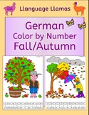 German Fall Autumn Herbst Color by Number Activity Malen n