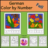 German Fall Herbst Color by Number to 20 Malen nach Zahlen