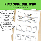 German Family Find Someone Who: Meine Familie