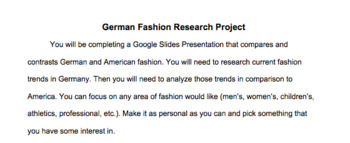 Preview of German Fashion Research Project