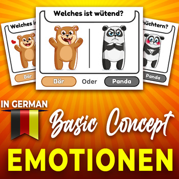 Preview of German Feelings and Emotions ? "Basic Concepts". flashcards & Task Cards