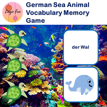 Preview of German Fish and Sea Animals Memory Game