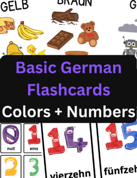 Preview of German Flashcards (Colors and Numbers)