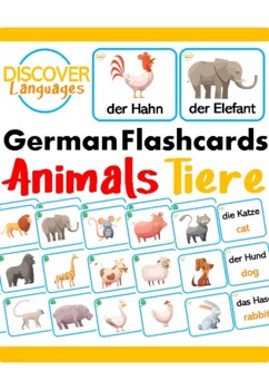 Preview of German Flashcards - Farm and Zoo Animals - Tiere