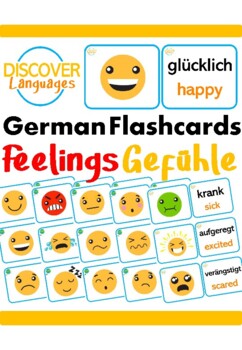 Preview of German Flashcards - Feelings - Gefühle