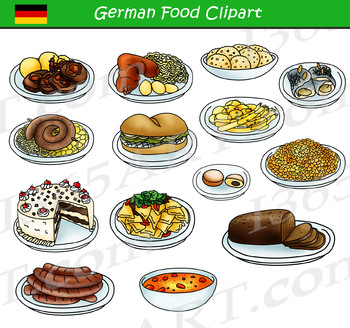 Preview of German Food Clipart Set