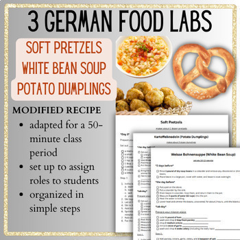 Preview of German Food Labs BUNDLE International Global World Foods German Cuisine