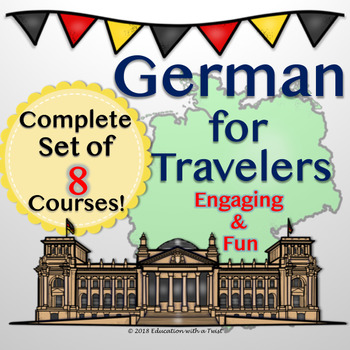 Preview of German For Travelers Bundle of 8 Complete PowerPoint Presentations