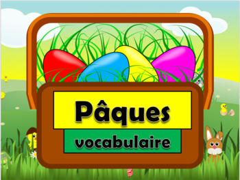 Preview of French (Français) - Easter Vocabulary - PowerPoint + Flashcards