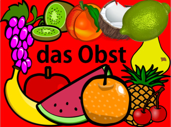 Preview of German (Deutsch) - Fruit Vocabulary - PowerPoint
