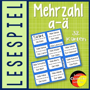 German Game Lesespiel Mehrzahl Aus A Wird A By Clever Teaching Resources