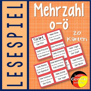 German Game- Lesespiel Mehrzahl: aus O wird Ö by Clever Teaching Resources