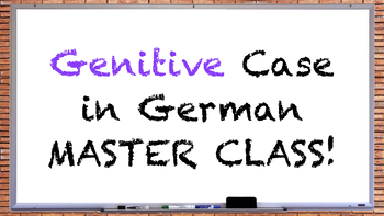 Preview of German Genitive Case Master Class