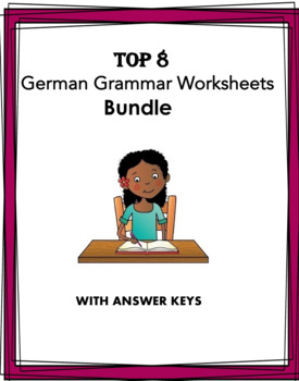 Preview of German Grammar Worksheets Bundle: TOP 8 Grammar Points @35% off!