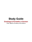 German Greetings & Farewells (Study Guide)