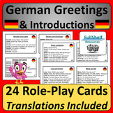 German Greetings Introductions Role Play Speaking Activity