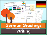 German Greetings Writing Worksheet K to 6