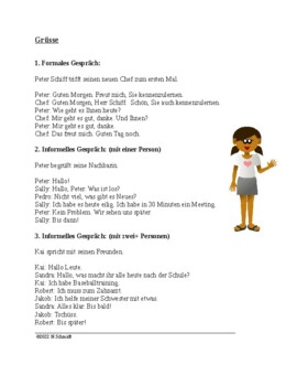 Preview of German Greetings and Introductions **FREEBIE**