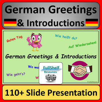 Preview of German Greetings and Introductions Presentation Greetings in German NO PREP