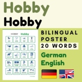 German HOBBY Poster | Hobbies German English poster