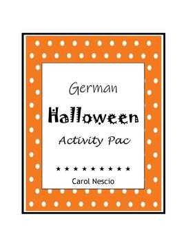 Preview of German Halloween Activity Pac ~ Bingo ~ Crossword ~ Word Search ~ Partner Game