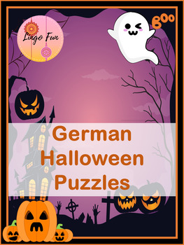 Preview of German Halloween Vocabulary Puzzles