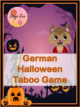 Preview of German Halloween Vocabulary Taboo Game