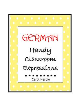 Preview of German ~ Handy Classroom Expressions ~ FREE ~