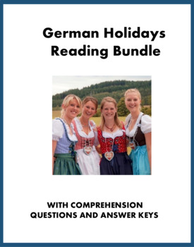 Preview of German Holidays Reading Bundle: Oktoberfest, Weihnachten, Ostern @40% off!