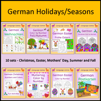 Preview of German Holidays and Seasons Bundle