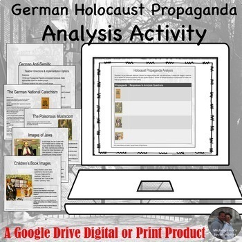 Preview of German Holocaust Propaganda Analysis Lesson Activity for Google Drive Classroom