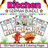 German Kitchen Coloring Pages & Flash Cards BUNDLE for Kid