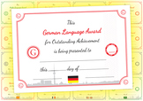 German Language Award Certificate