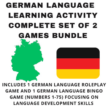 Preview of German Language Learning Games Complete 2 Game Bundle Set (BINGO and Roleplay)