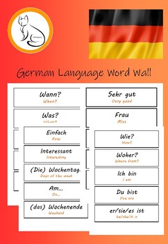 Preview of German Language Word Wall