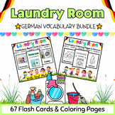 German Laundry Room Coloring Pages & Flash Cards BUNDLE fo