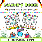 German Laundry Room Vocab Flash Cards BUNDLE for PreK & K 