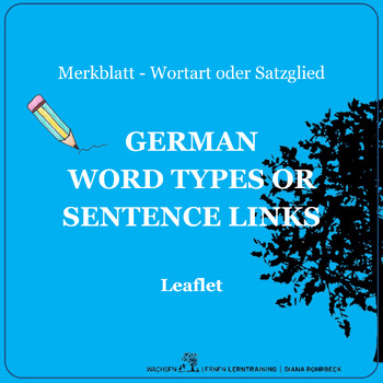 Preview of German Leaflet Word types or Sentence element - Merkblatt Wortart oder Satzglied