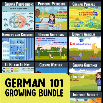 Preview of German Lessons (Beginner) | Growing Bundle