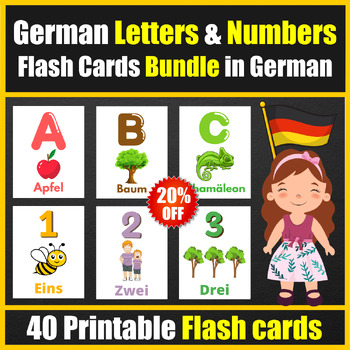 Preview of German Letters & Numbers - Lean The Alphabets & Practice Counting up to 10