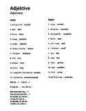 German Level 1 - Vocabulary List - Adjectives Describing P