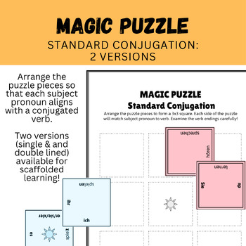 Preview of German Magic Puzzle: Standard Conjugation practice