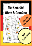 German Memory Game - Obst & Gemüse (Fruits & Vegetables) -