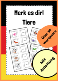 German Memory Game - Tiere (Animals) - Learn German Words 