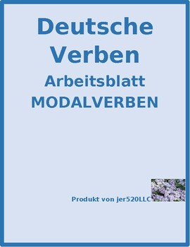 german modal verbs worksheet by jer520 llc teachers pay teachers