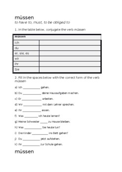 german modal verbs worksheets by german worksheets tpt