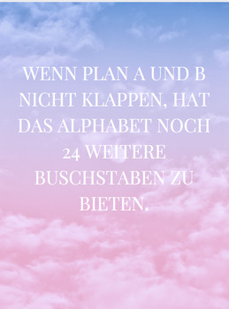 Preview of German Motivational Poster "If Plan A and B"