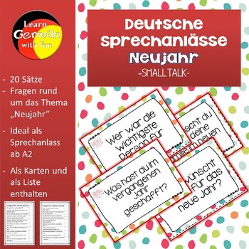 Preview of German New Year Smalltalk- Deutsche Sprechanlässe zum Thema Neujahr