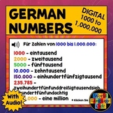 GERMAN NUMBERS BOOM CARDS 1000-1,000,000 ⭐ Digital Task Ca